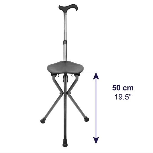 Bastón Asiento de Fibra de Carbono (Altura Regulable) - Imagen 5