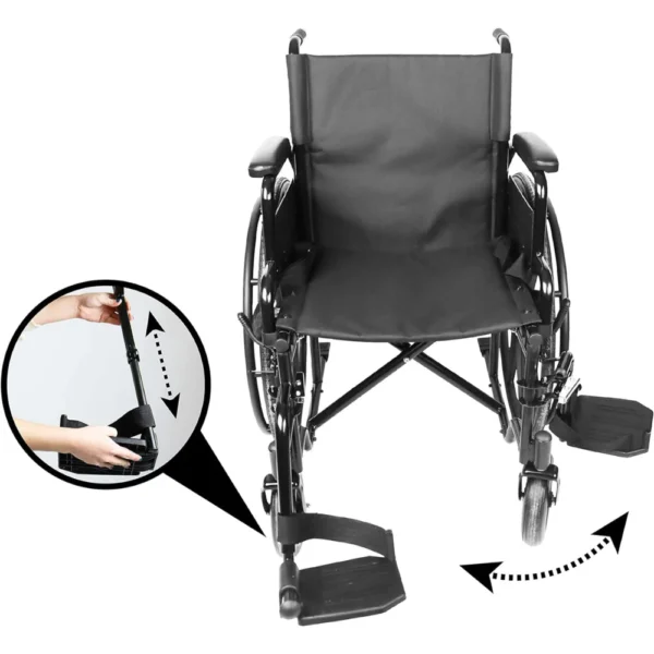 Silla de Ruedas Autopropulsable (Ancho Asiento 46 cm), Silla de Ruedas Plegable para Ancianos - Image 5