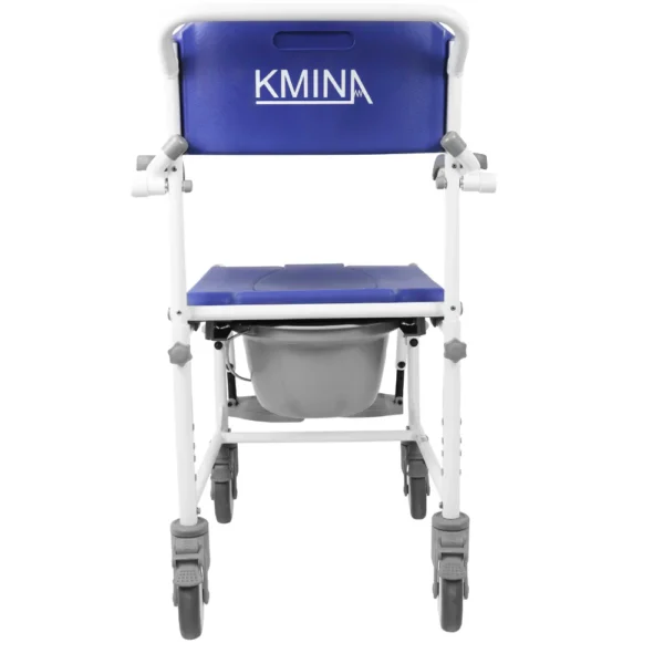 Silla para Ducha con Ruedas Adulto Mayor , Silla de Ruedas con Inodoro, Silla de Baño Azul - Image 7