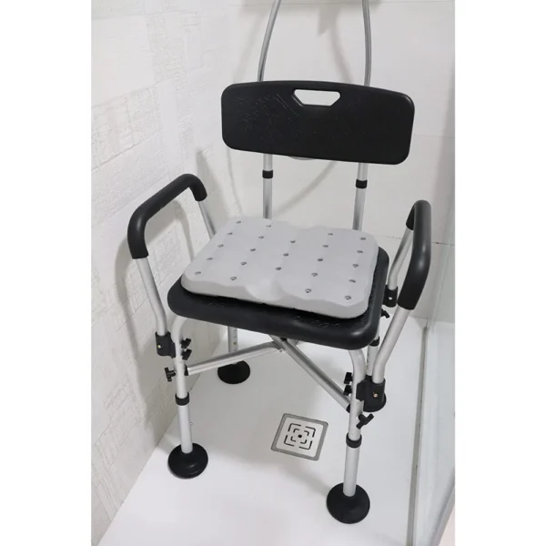 Silla Ducha Acolchado (150 kg), Sillas Baño para Mayores, Asiento Negro - Image 3