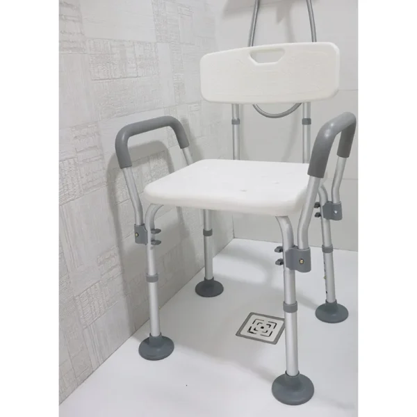 Silla para Ducha Mayores con Brazos, Asiento Ducha Ancianos Regulable - Imagen 3