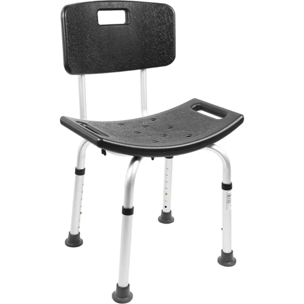 Silla para Ducha Mayores con Respaldo, Asiento Ducha Ancianos Regulable