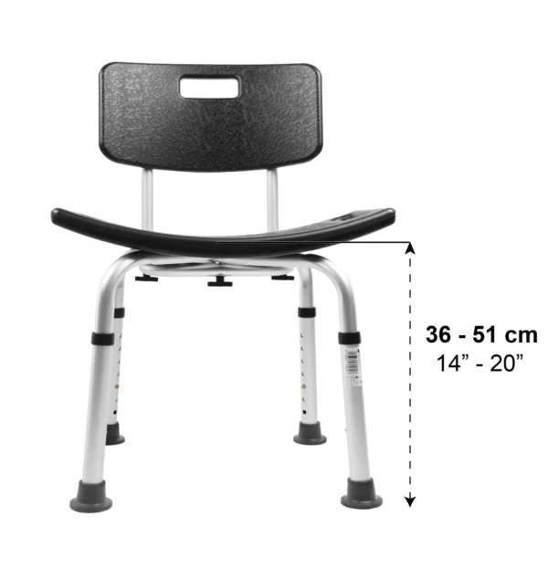 Silla para Ducha Mayores con Respaldo, Asiento Ducha Ancianos Regulable - Imagen 6