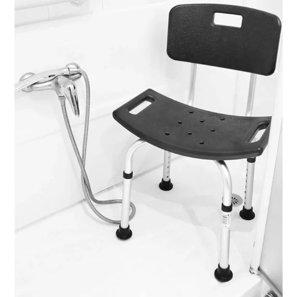 Silla para Ducha Mayores con Respaldo, Asiento Ducha Ancianos Regulable - Image 4