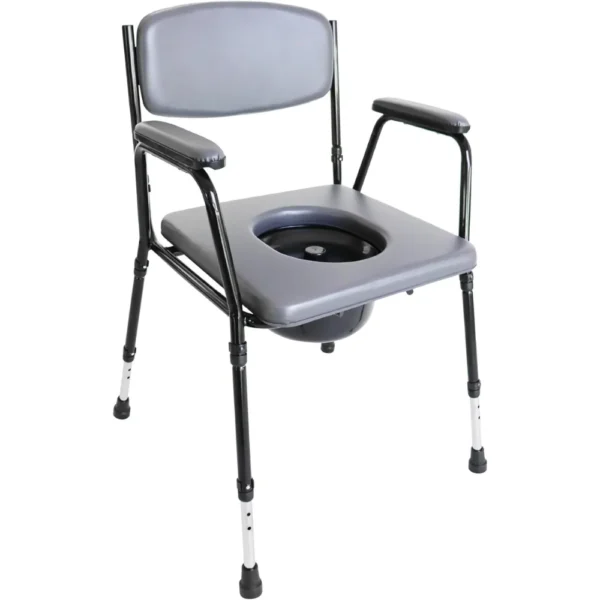 Silla Orinal Acolchada con Inodoro Portátil (2 en 1), Silla WC para Mayores, Silla Inodoro, Silla Elevador WC para Ancianos - Imagen 2