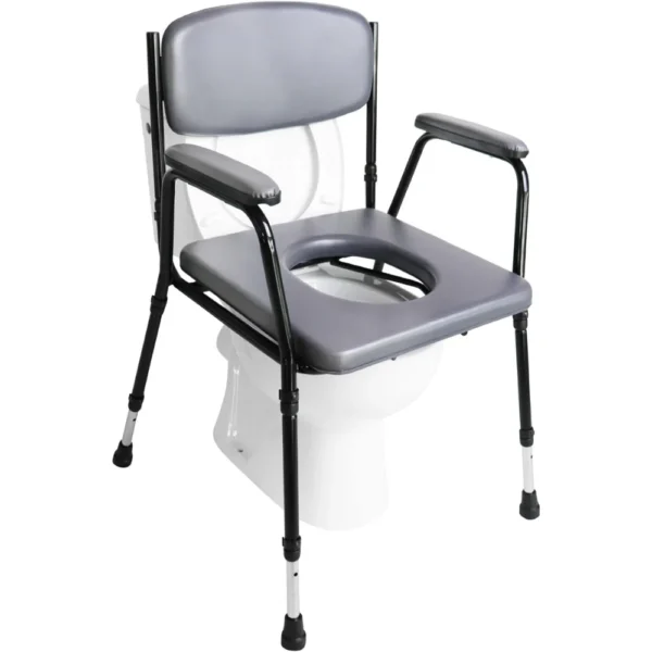 Silla Orinal Acolchada con Inodoro Portátil (2 en 1), Silla WC para Mayores, Silla Inodoro, Silla Elevador WC para Ancianos - Imagen 6