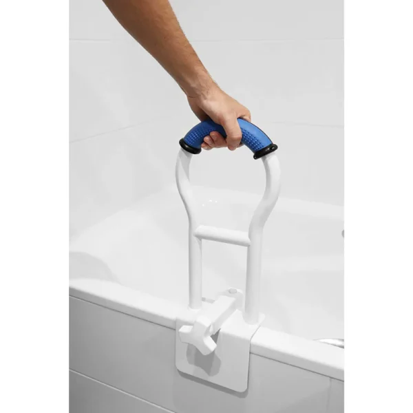 Asidero Bañera Acolchado, Asa de Seguridad para Baño, Barra de Agarre Blanca Azul - Image 2