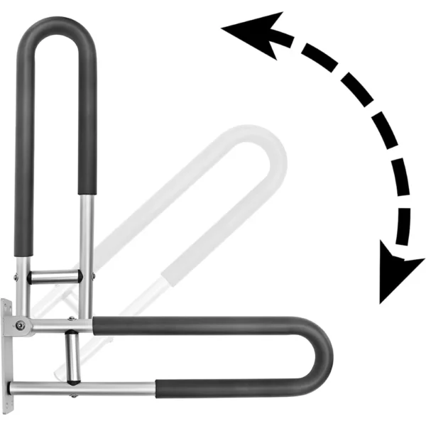 Barra Abatible Acolchada Inodoro 58 cm (x1 ud), Barra WC Minusválido - Imagen 4