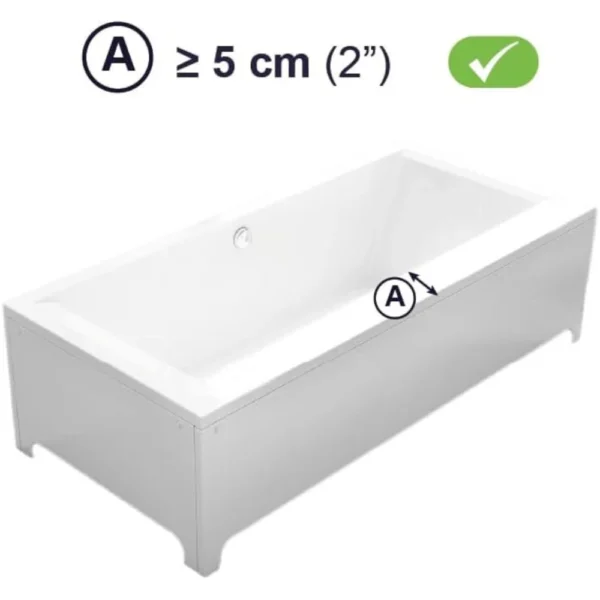 Asidero Bañera para Mayores Regulable (Bañeras con Borde Liso 5-14 cm), Asa de Seguridad para Baño - Image 3